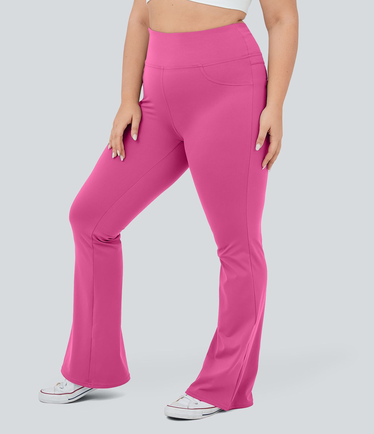 Legging yoga évasé grande taille taille haute DayStretch avec poches