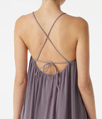 Robe nuisette mini de plage en mesh avec col V et dos noué