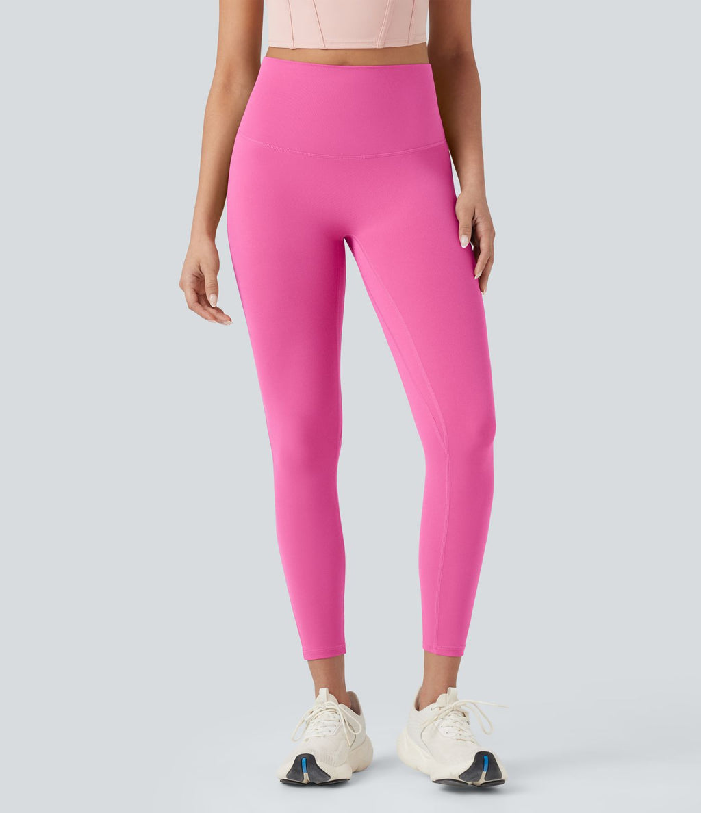Legging yoga 7/8 SoftlyZero™ taille haute froncé avec lien dos - UPF50+