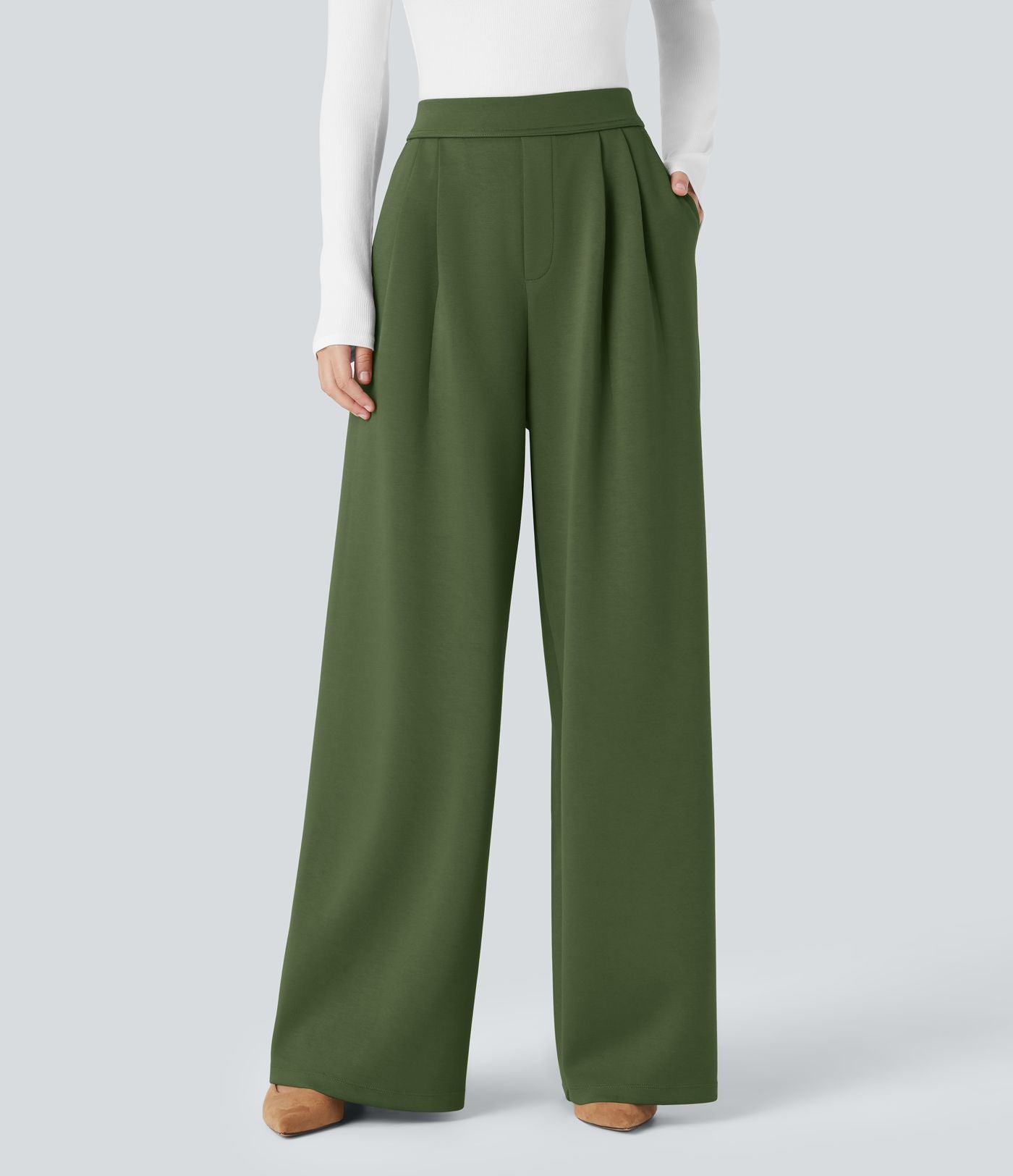 Pantalon de travail Halara Flex™ ample taille haute avec poches