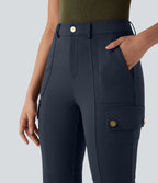 Pantalon cargo bootcut randonnée taille moyenne DayStretch avec poches