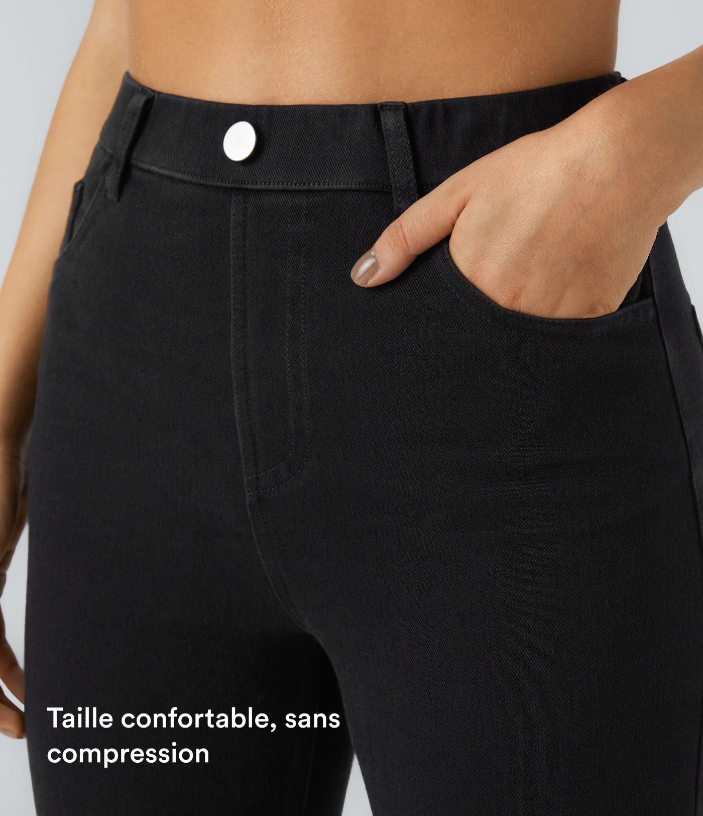 Leggings 7/8 de travail en denim taille haute avec poches Halara Flex™