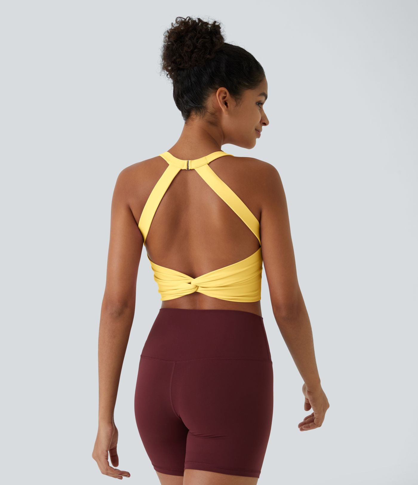 Débardeur yoga court SoftlyZero™ Plush à découpes A-C