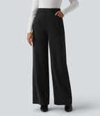 Pantalon de travail Halara Flex™ large taille haute à rayures et effet frais InstantCool avec poches
