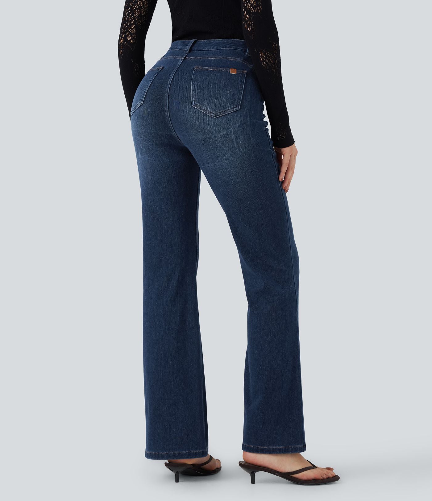 Legging denim bootcut Halara Flex™ gainant effet push-up taille haute avec poches