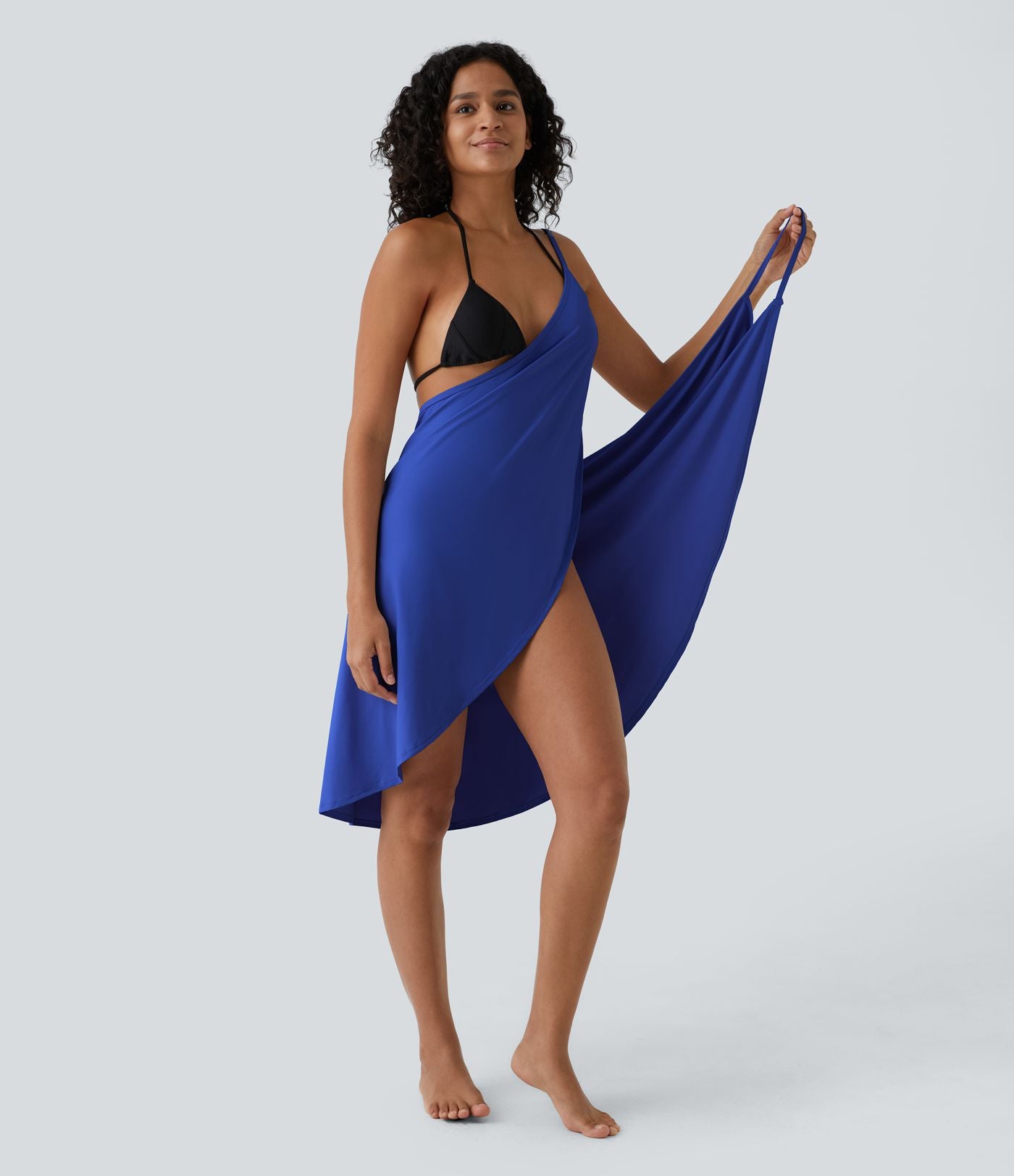 Robe de Plage Fines bretelles croisée dos nu effet portefeuille effet frais InstantCool