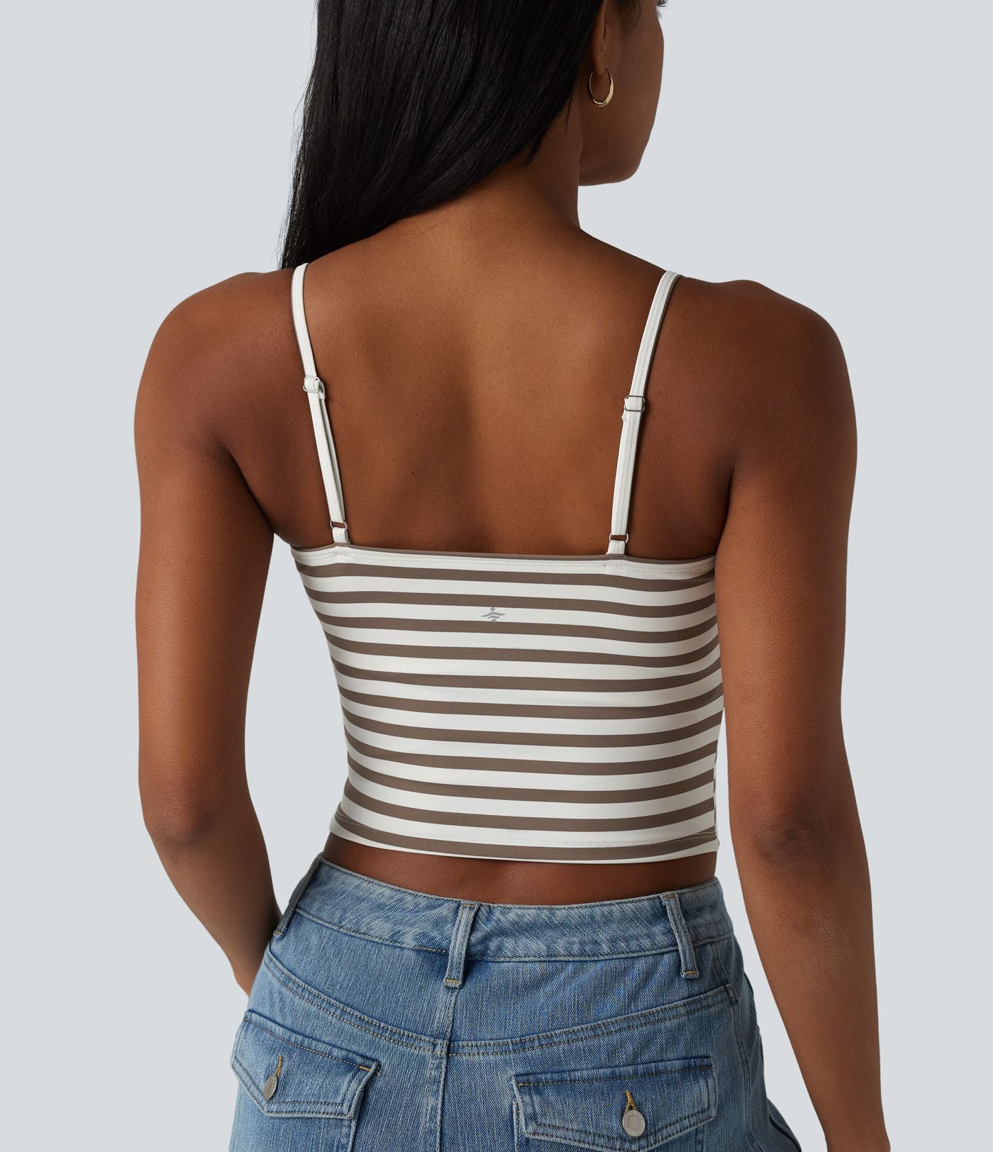 Débardeur de sport rayé avec soutien-gorge intégré