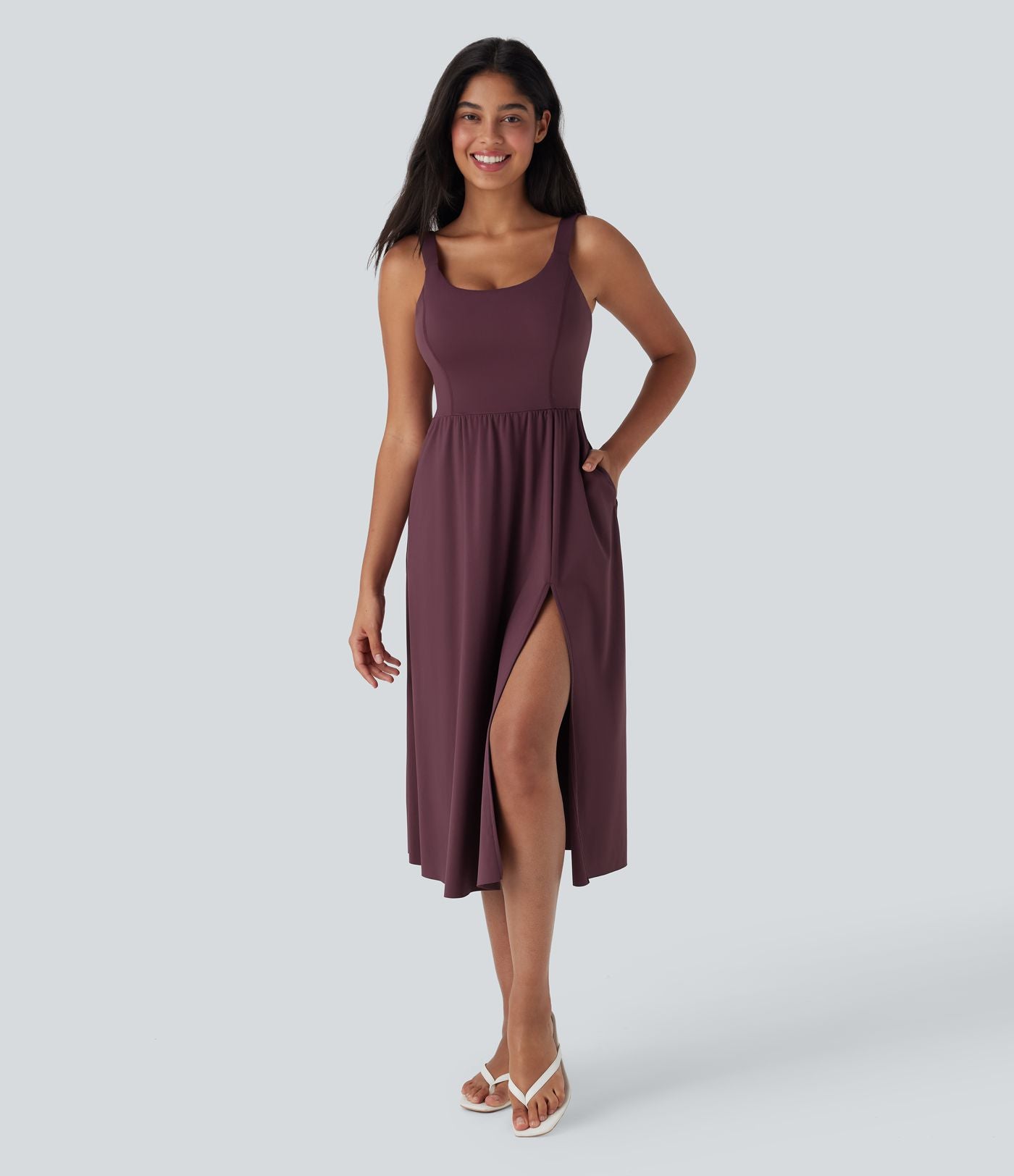 Robe décontractée mi-longue SoftlyZero™ Airy avec coques et effet frais InstantCool avec poches, bonnets E-G
