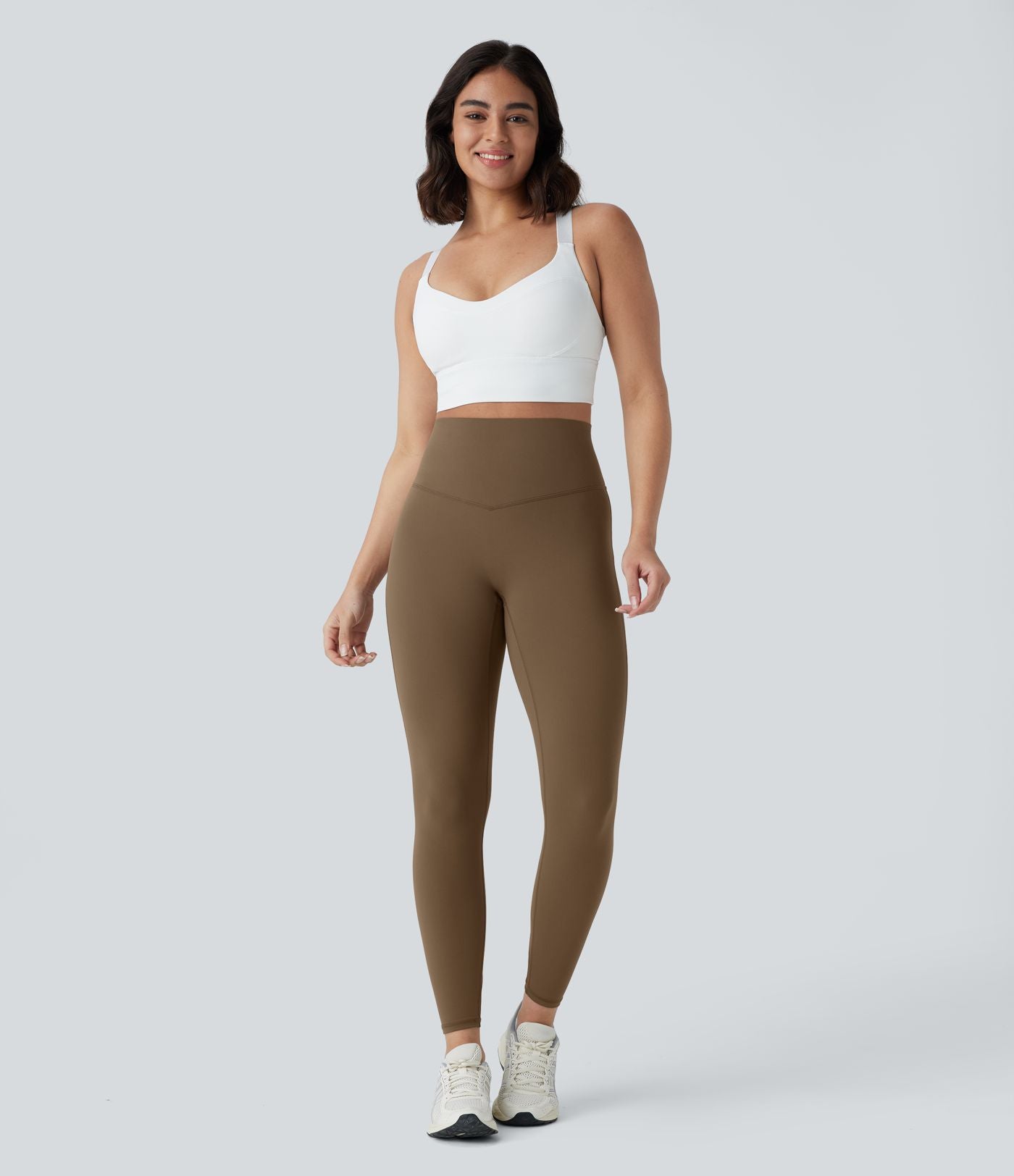 Legging 7/8 d'entraînement gainant taille haute avec mesh contrastant et zip arrière DayStretch avec poches