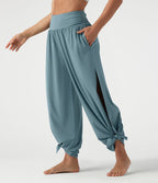 Pantalon fluide Breezeful™ taille haute à séchage rapide avec fronces, fente et poches