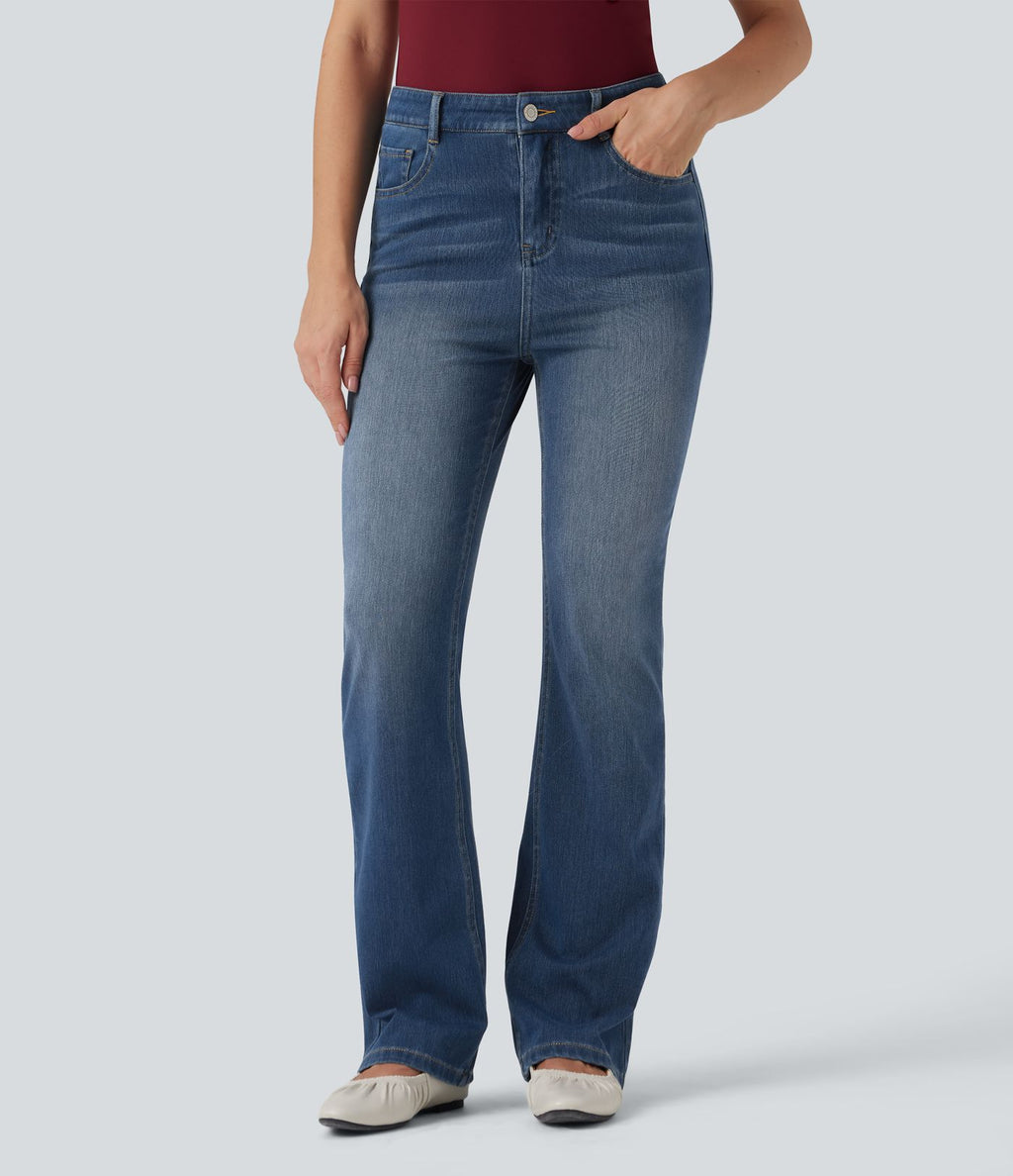 Jean évasé Halara Flex™ taille haute avec poches