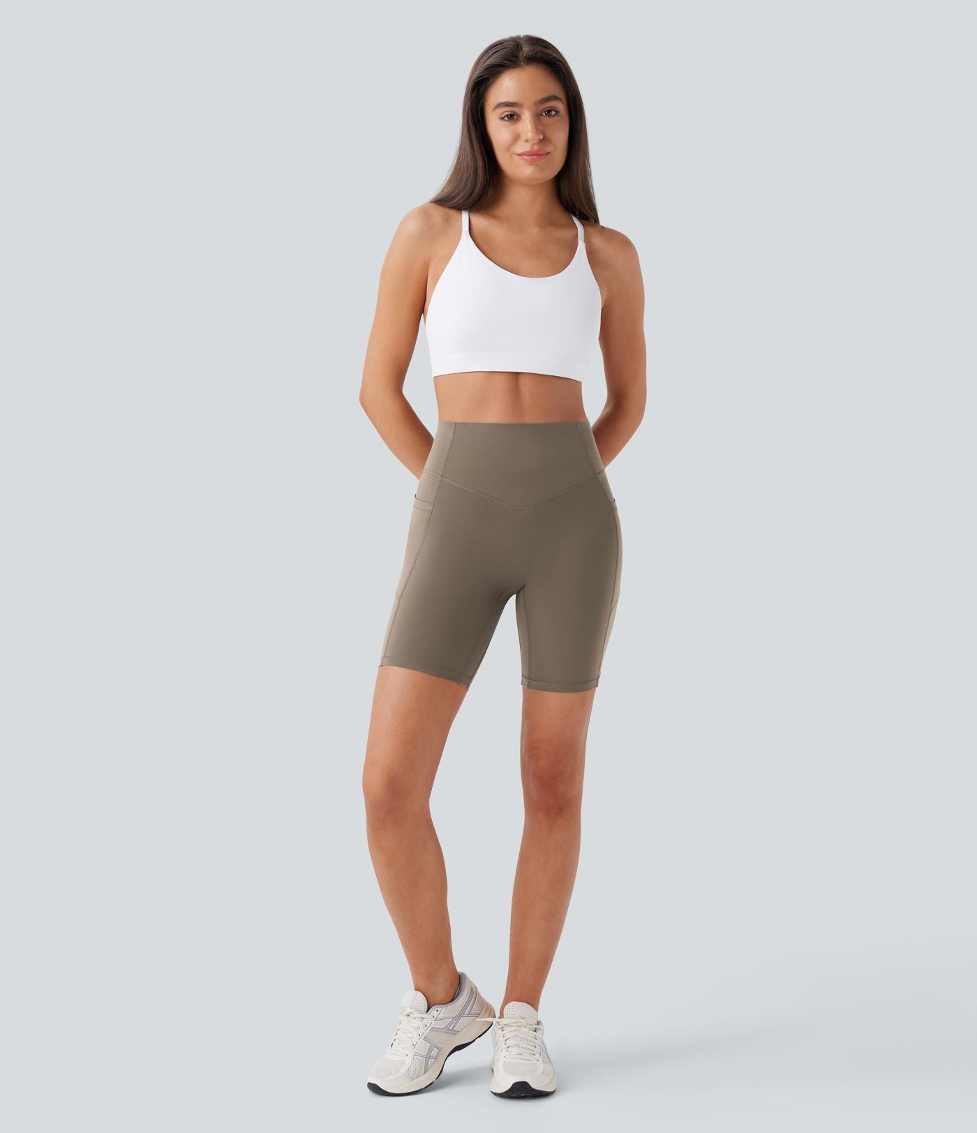 Legging de yoga gainant taille haute chiné à séchage rapide avec poches Halara UltraSculpt™