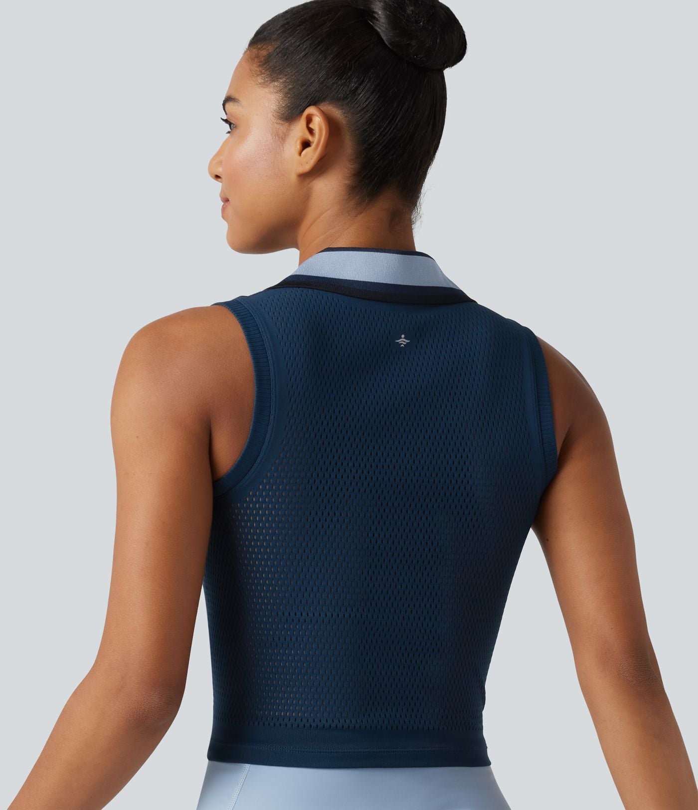 Débardeur de tennis OneForm Seamless Flow à revers color block en maille respirante