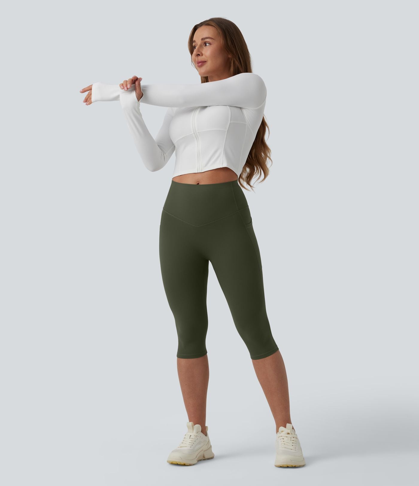 Legging sculptant d'entraînement corsaire Halara UltraSculpt™ taille haute galbant gainant avec poches