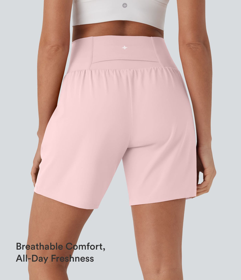 Short de yoga SoftlyZero™ Airy 2-en-1 taille très haute avec poches et effet frais InstantCool 17,5 cm
