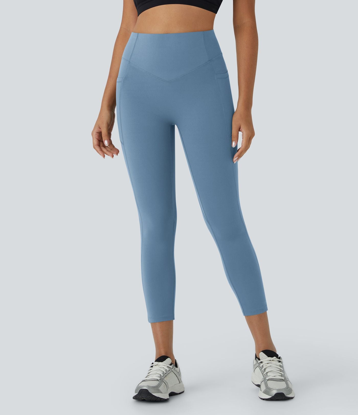 Legging corsaire d'entraînement gainant galbant taille haute avec effet scrunch et poches Halara UltraSculpt™