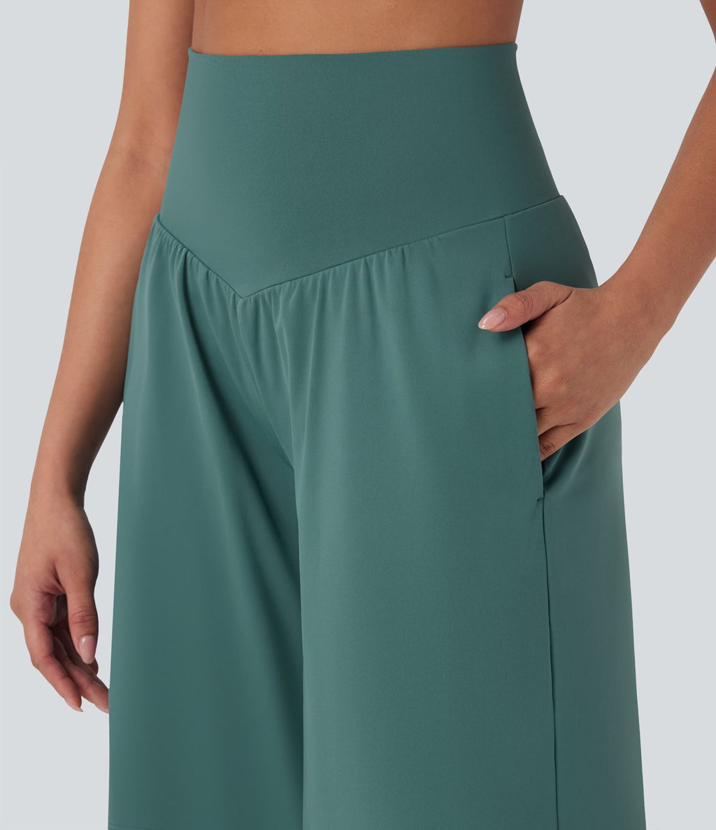 Bermuda SoftlyZero™ Airy de yoga taille haute avec poches multiples et effet frais InstantCool