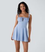 Robe ultra-courte de plage Breezeful™ dos nu avec lacets croisés et détails corset, séchage rapide