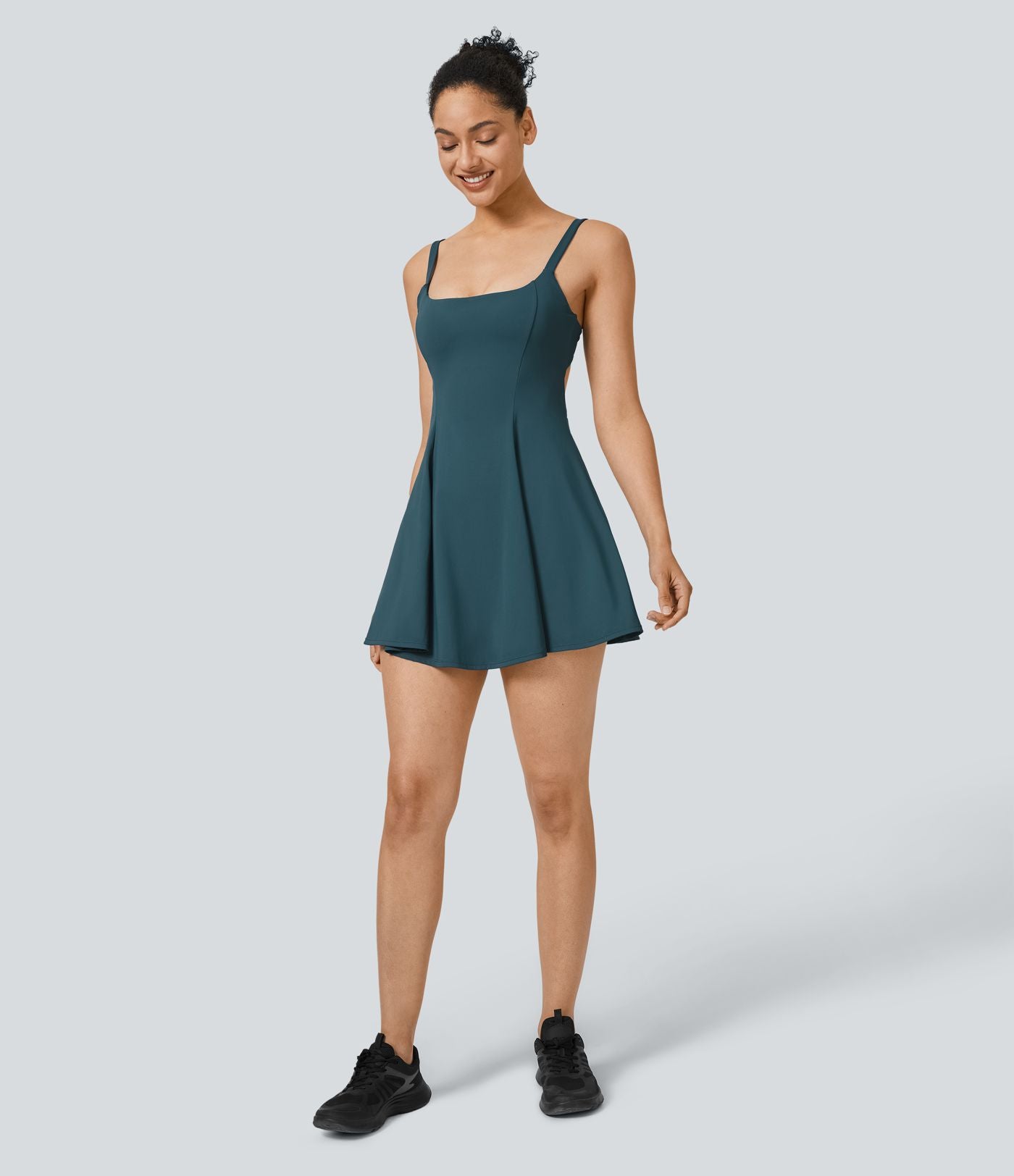 Softlyzero™ QuickDry Robe Sport de Tennis Mini 2-en-1 à Dos Nu avec Découpe et Poches