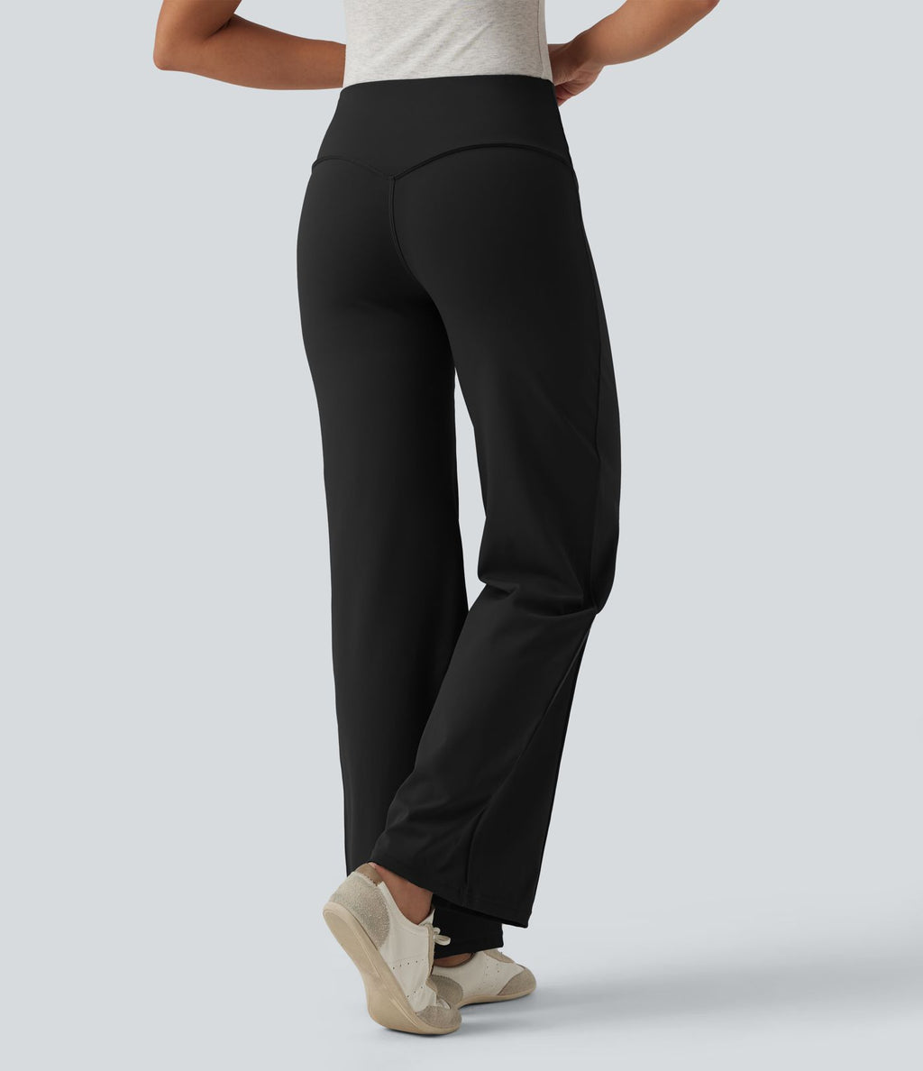 Pantalon bootcut décontracté DayStretch gainant taille haute avec poches