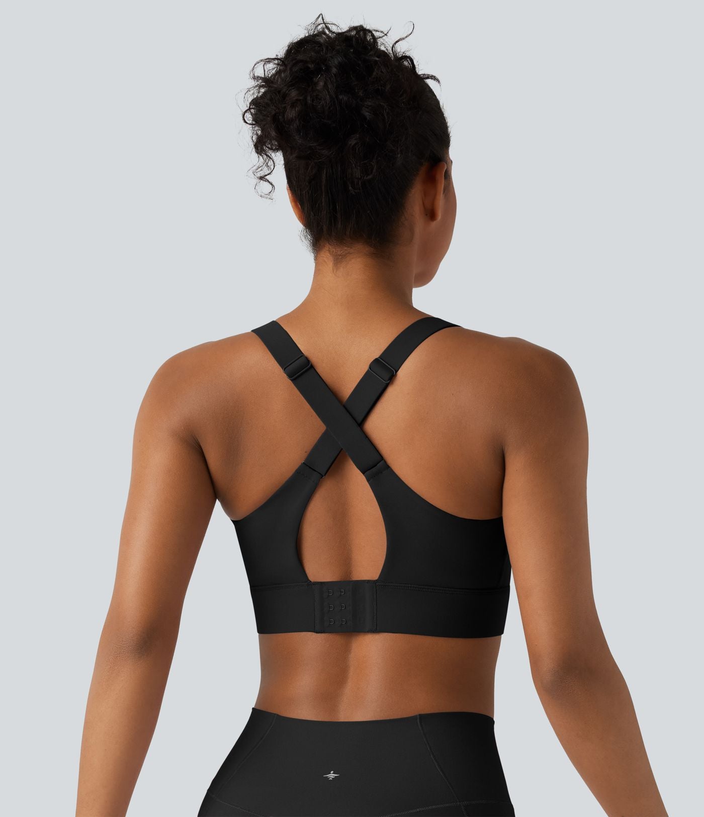 Haut brassière de sport Halara UltraSculpt™ maintien moyen col V, dos nu, bretelles croisées, coussinets amovibles, bonnets E à G