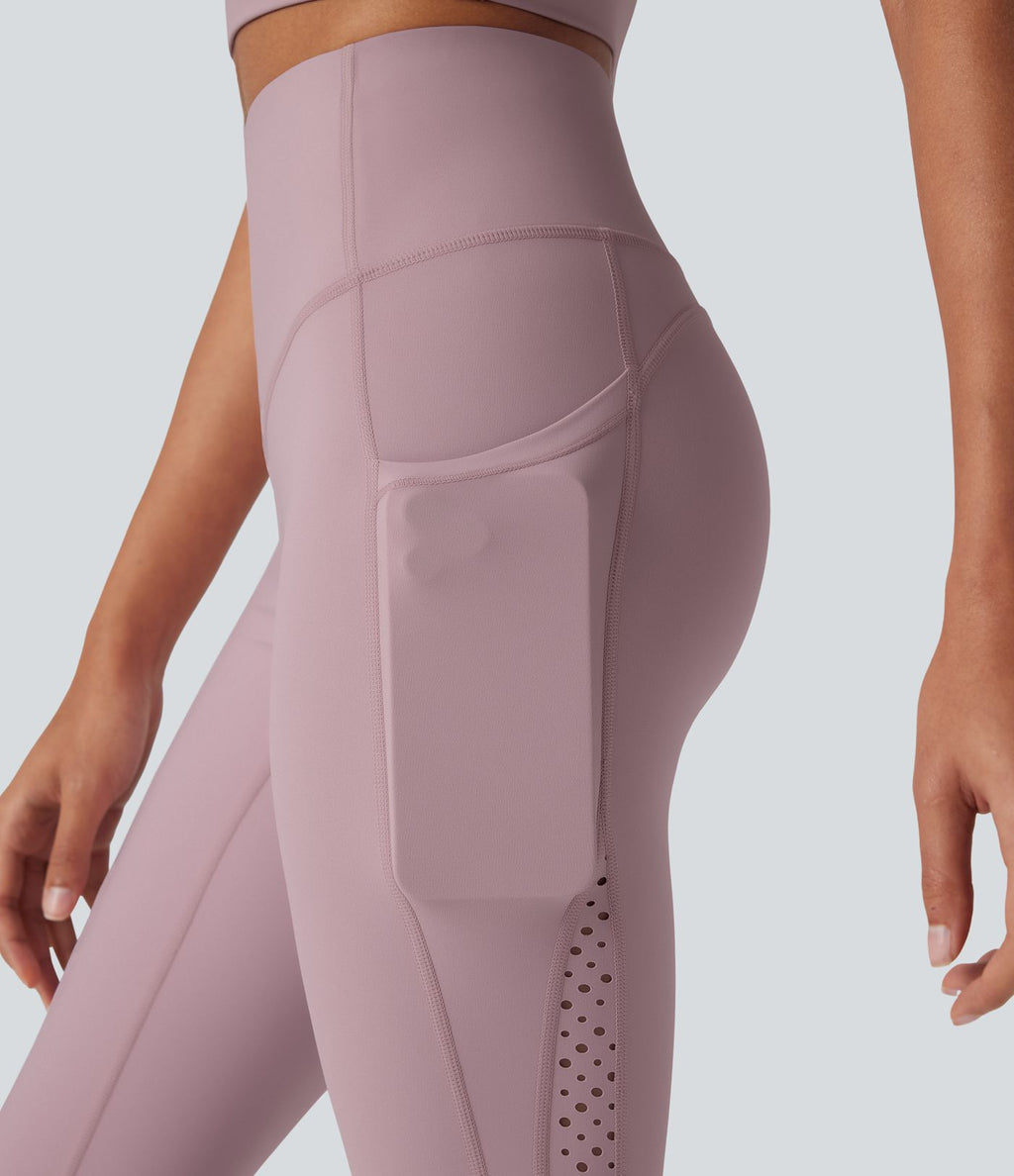 Legging de yoga Halara UltraSculpt™ gainant taille haute perforé Airy effet frais InstantCool et séchage rapide avec poches, protection solaire UPF50+