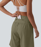 Short de yoga 2-en-1 SoftlyZero™ Airy taille très haute effet frais InstantCool 22,8 cm avec poches