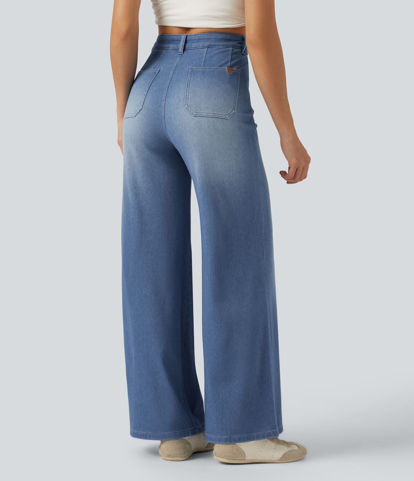 Jean large Halara Flex™ taille haute gainant avec poches