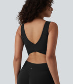 Combinaison sport gainante push-up col V longueur genoux Halara UltraSculpt™ avec poches - Édition Easy Peasy