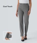 Pantalon de costume effet frais InstantCool à taille mi-haute avec poches latérales