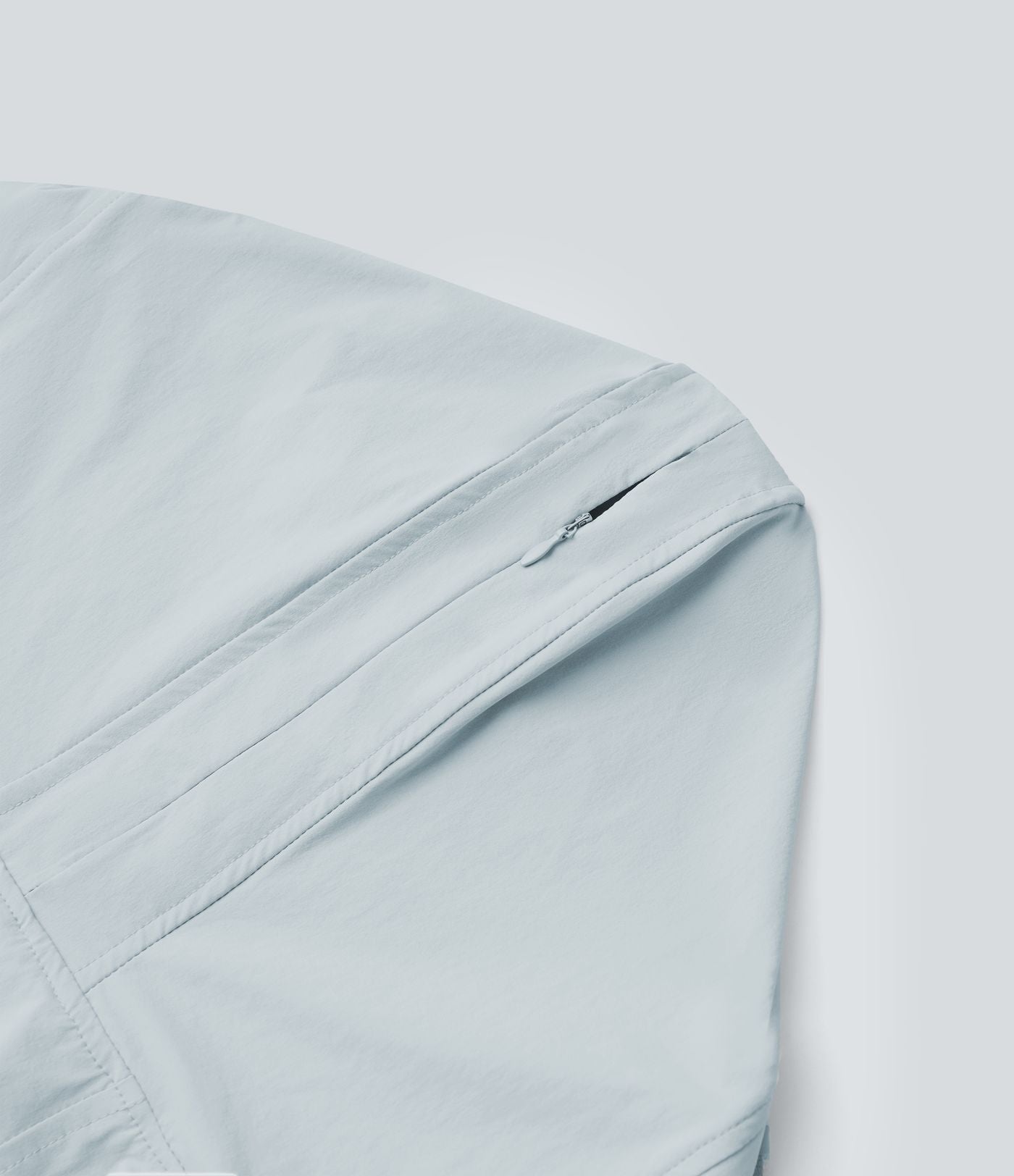 Veste de randonnée à capuche, manches longues, passants pouces et zip avec poches - UPF40+