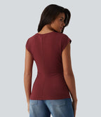 T-shirt casual sans manches col V