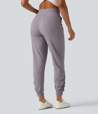 Pantalon de jogging de yoga Halara UltraSculpt™ taille haute, à cordon de serrage et fronces, avec poches