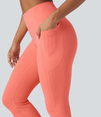 Pantalon de yoga à coupe bootcut gainant taille haute avec poches Halara UltraSculpt™
