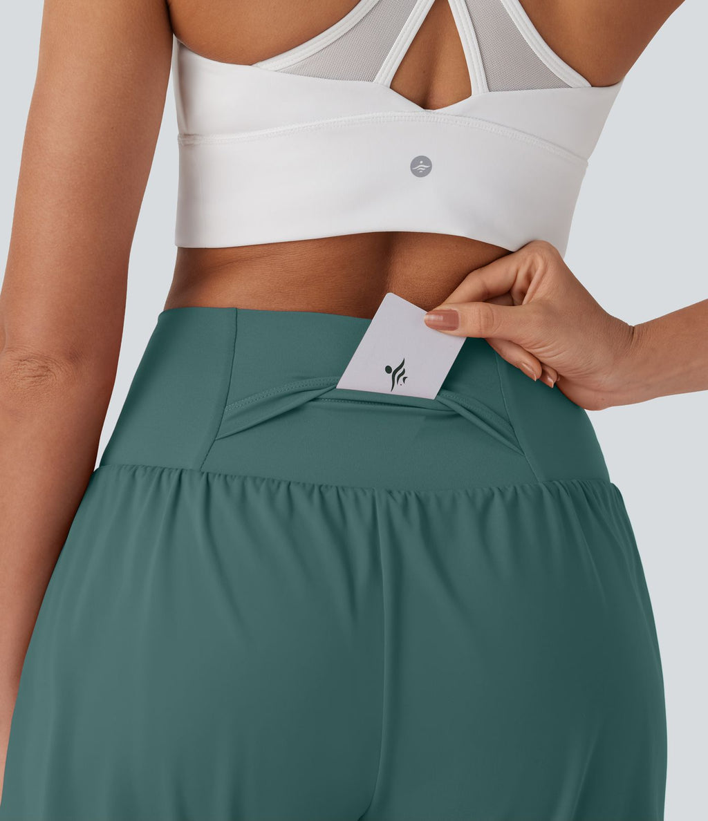 Short de yoga SoftlyZero™ Airy 2-en-1 taille très haute avec poches et effet frais InstantCool 17,5 cm