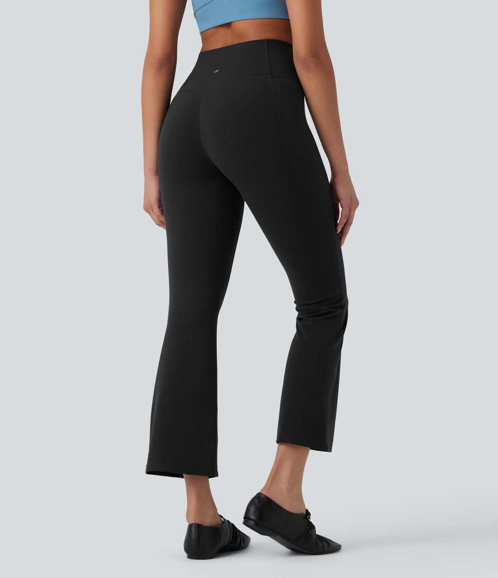 Pantalon 7/8 de yoga à coupe bootcut gainant taille haute avec poches Halara UltraSculpt™