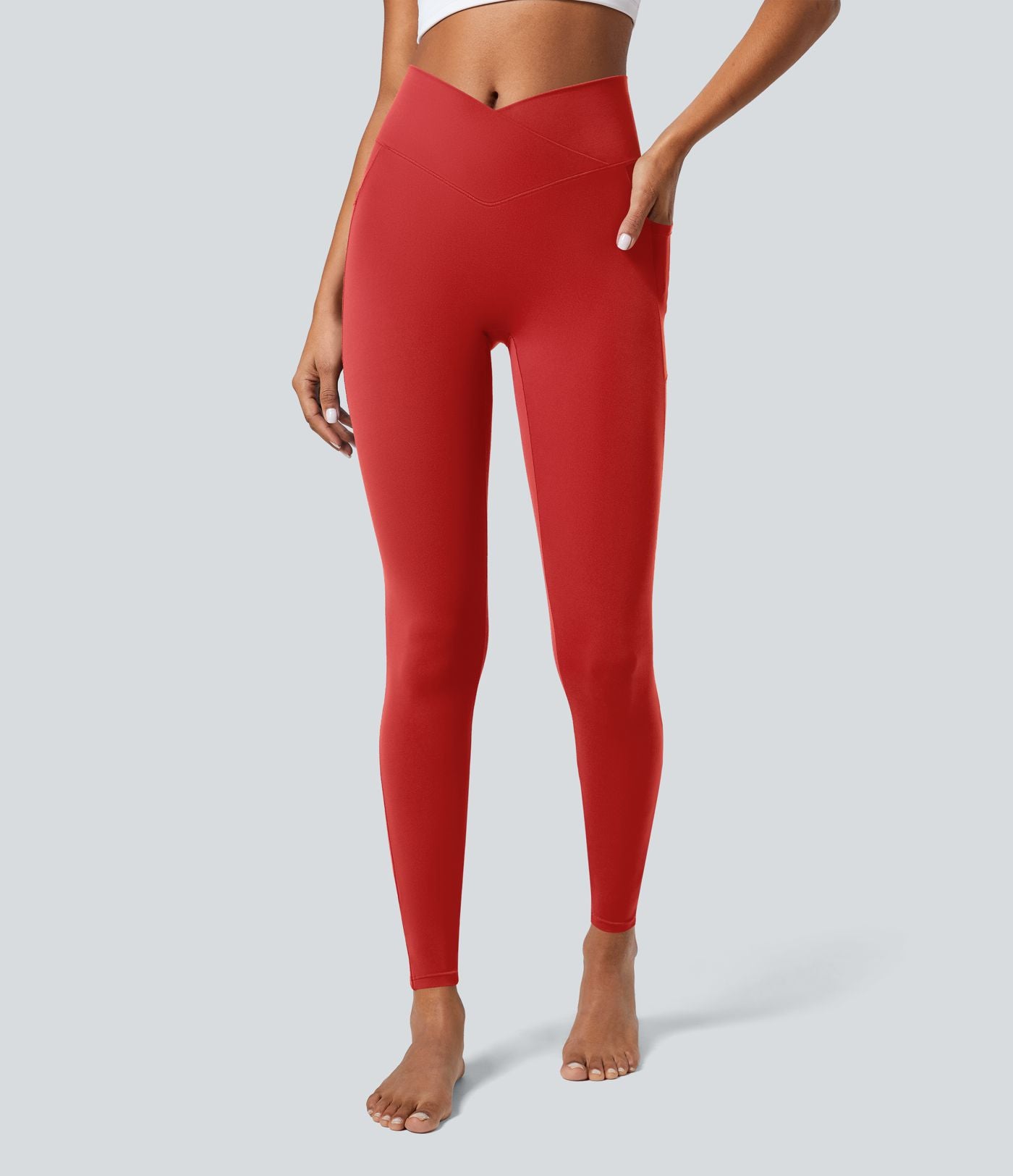 Softlyzero™ Legging Unis Poches Croisées