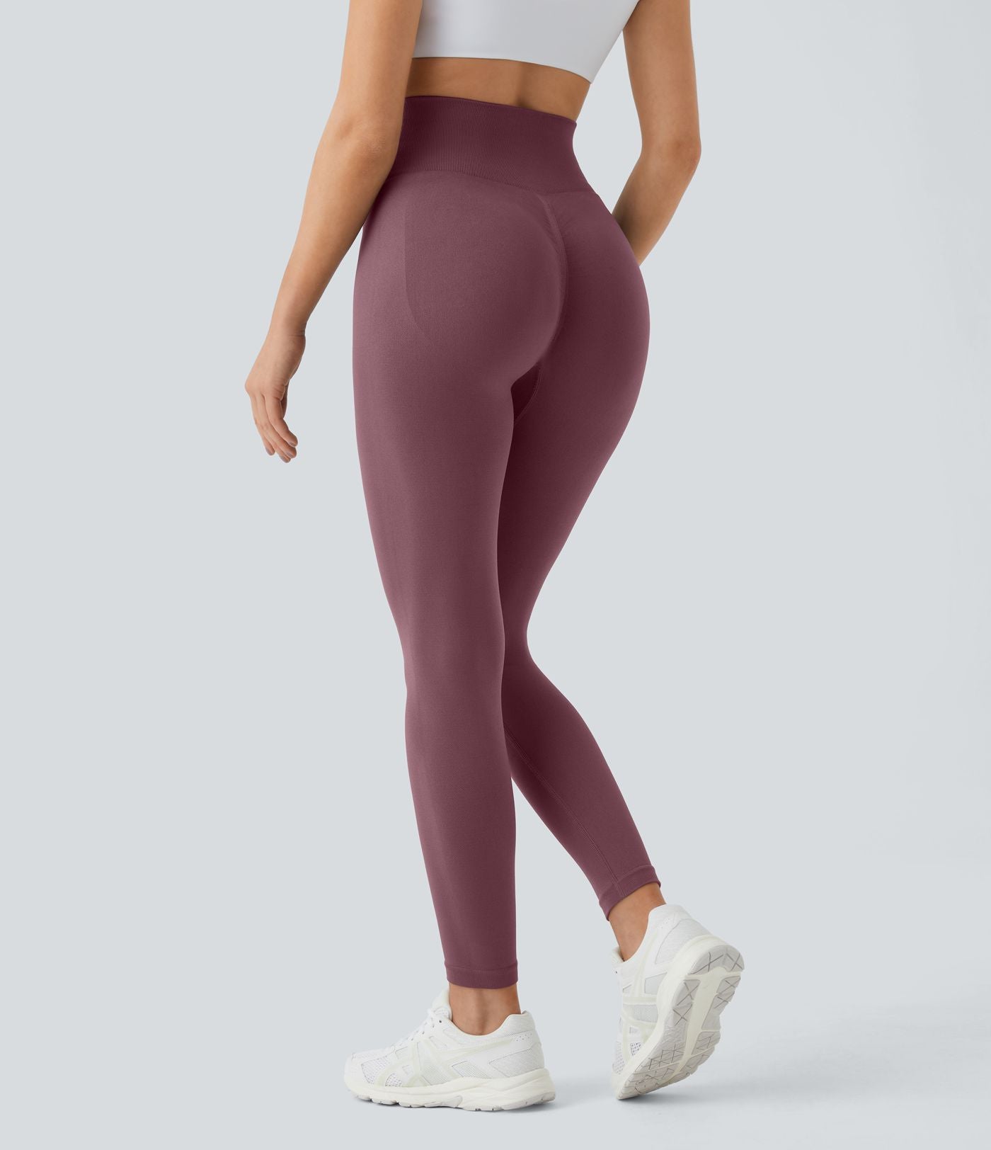 Legging taille haute froncé uni sans couture OneForm Seamless Flow