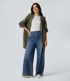 Cardigan col revers manches longues avec poches