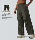 Jogging cargo ample de randonnée taille haute avec poches