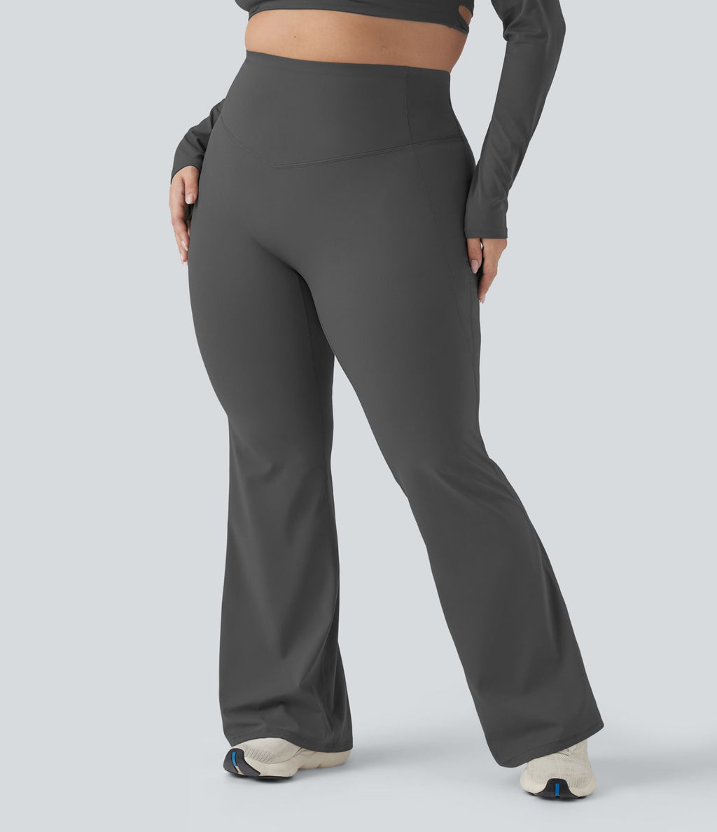 Pantalon yoga évasé gainant sculptant grande taille taille haute Halara UltraSculpt™