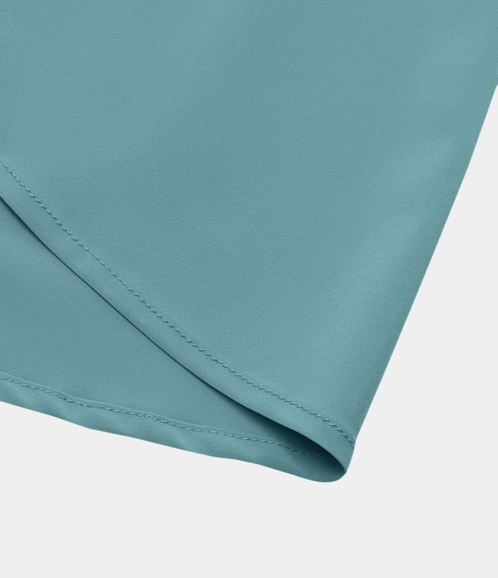 Breezeful™ Jupe Danse Fluide 2-en-1 à Taille Haute Volants Asymétriques Haut-Bas et Séchage Rapide
