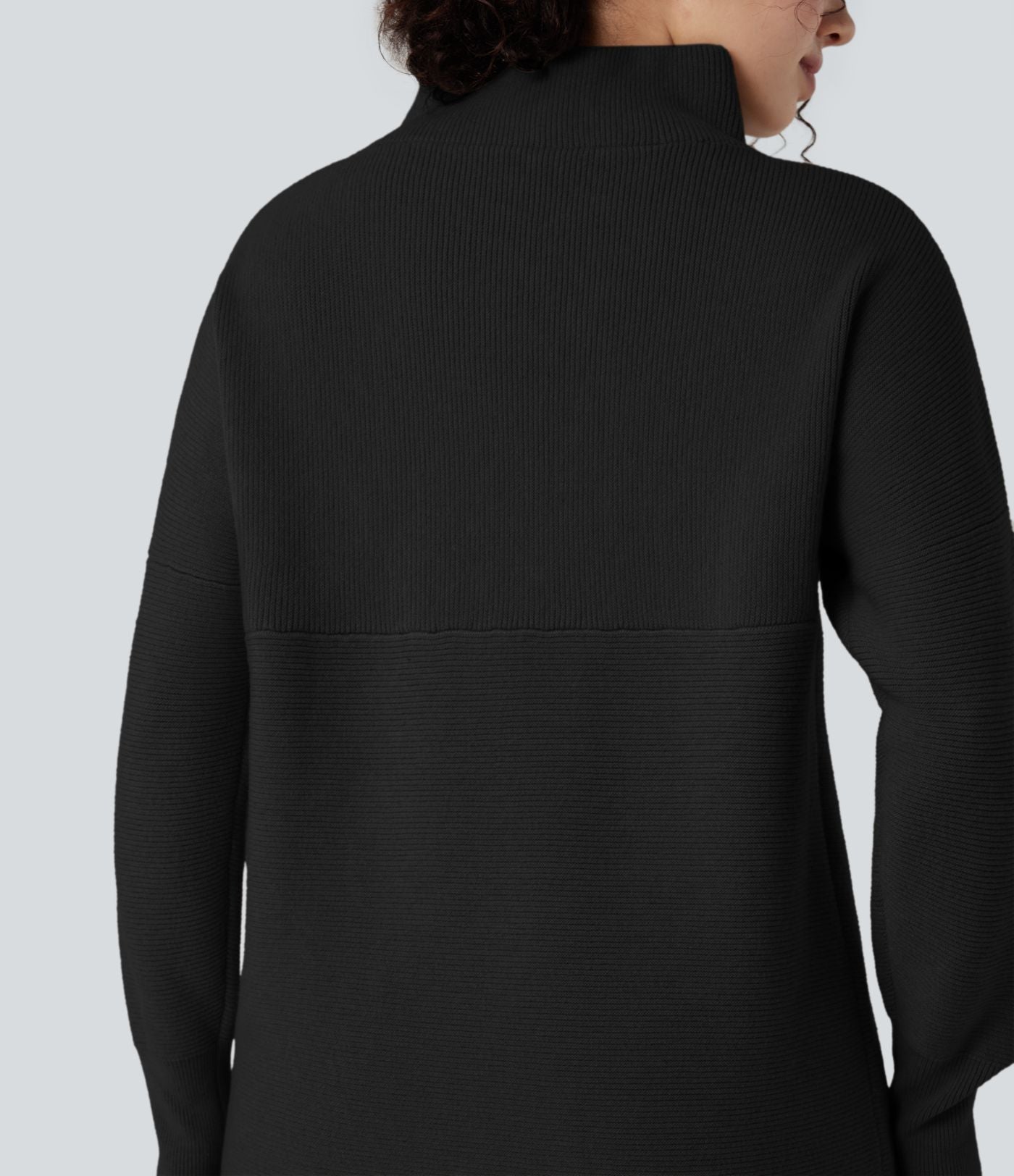 Pull casual col cheminée manches longues
