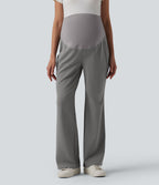 Halara Flex™ DayStretch Pantalon tailleur maternité évasé taille très haute avec poches zippées