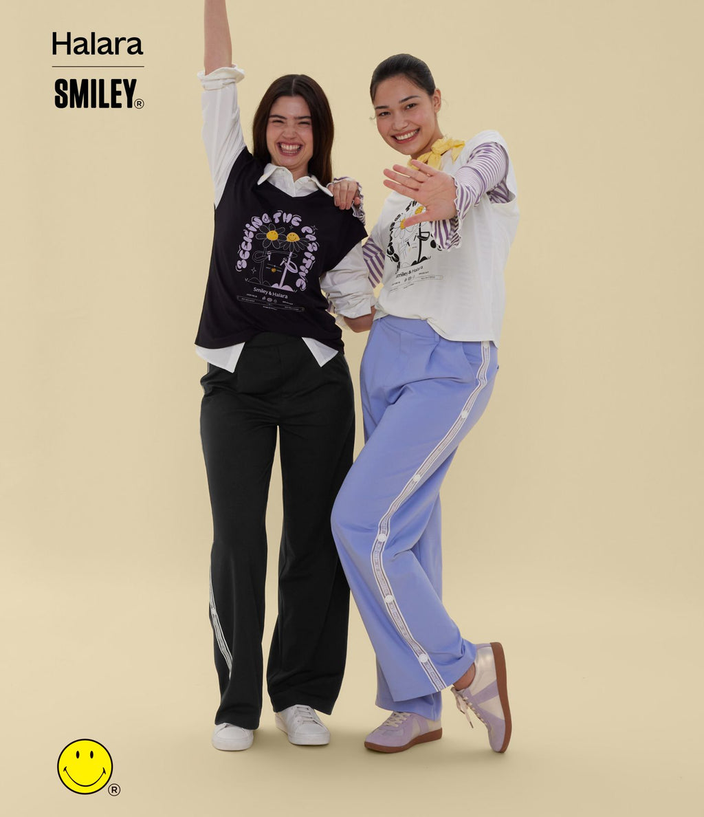 Pantalon tailleur droit Halara X Smiley® Halara Flex™ DayStretch taille haute avec poches