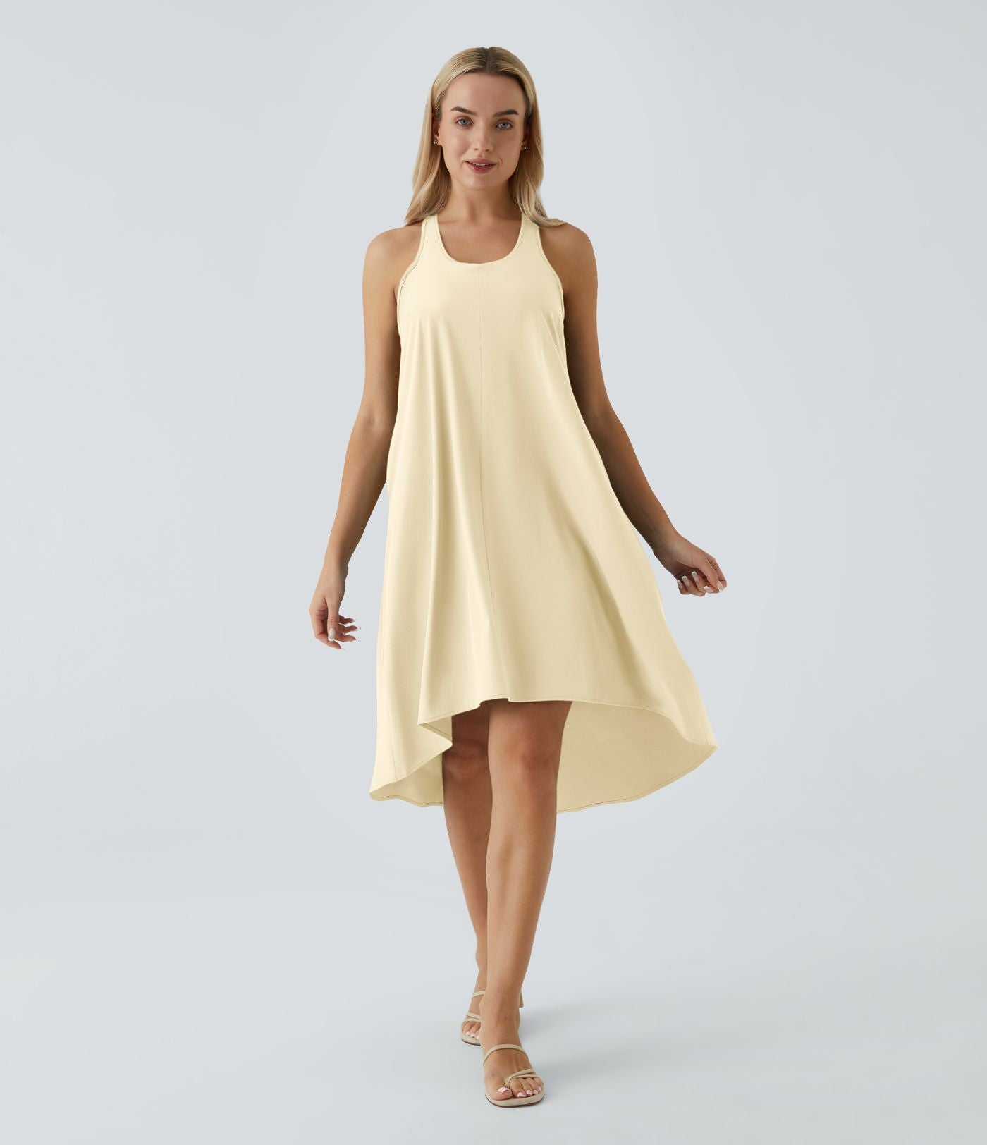 Robe décontractée mi-longue Breezeful™ dos nageur poche latérale fluide asymétrique séchage rapide A-C