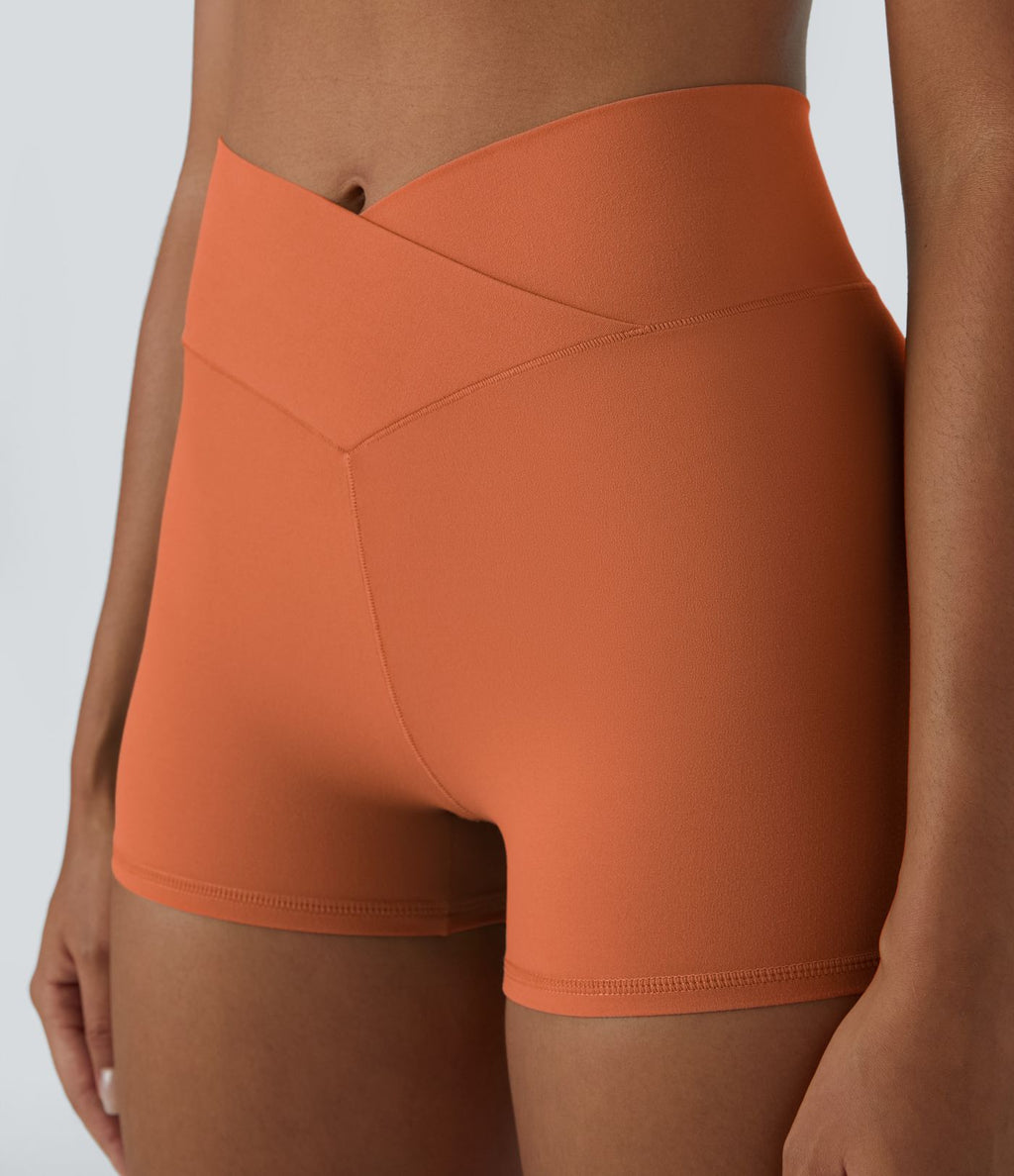 Softlyzero™ Short 7,5cm Biker Taille Haute Croisé Uni