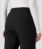 Pantalon randonnée chauffant bootcut taille haute avec poches