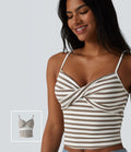 Débardeur de sport rayé avec soutien-gorge intégré