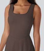 Robe SoftlyZero™ Airy de danse mini 2-en-1 dos nu, col U, bretelles croisées, poches latérales et effet frais InstantCool, accès facile Easy Peasy